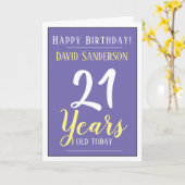 ハッピーバースデー21歳 カード (黄色い花)