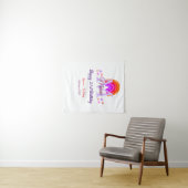 ハッピーバースデー21歳 ピンク 名前 モノグラム レインボー タペストリー (インサイチュ(横))