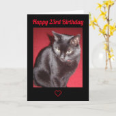 ハッピーバースデー23 カード (黄色い花)