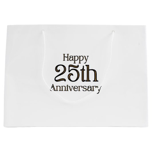 ハッピーバースデー25周年大型ギフトバッグ ラージペーパーバッグ (正面)