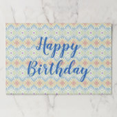 ハッピーバースデー25紙紙ランチョンマット ペーパーパッド (正面)