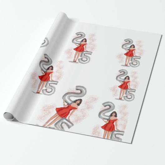 ハッピーバースデー25 ラッピングペーパー (アンロールド)