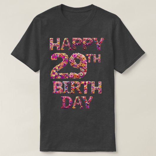 ハッピーバースデー29日 Tシャツ (デザイン正面)