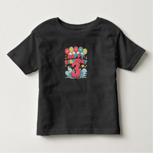ハッピーバースデー3ギフト トドラーTシャツ