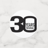 ハッピーバースデー30位名・写真紙紙吹雪 コンフェッティ (スモール正面)