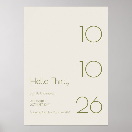 ハッピーバースデー30歳の誕生日おめでとう ポスター (正面)