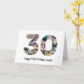 ハッピーバースデー30歳の誕生日30カスタムフォトコラージュ カード (黄色い花)