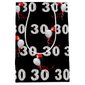 ハッピーバースデー30歳風船中サイズギフトバッグ ミディアムペーパーバッグ (正面)