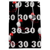 ハッピーバースデー30歳風船中サイズギフトバッグ ミディアムペーパーバッグ (裏面)