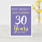 ハッピーバースデー30歳 カード (黄色い花)