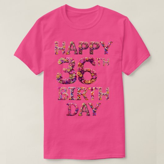 ハッピーバースデー36日 Tシャツ (デザイン正面)