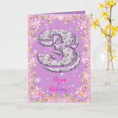 ハッピーバースデー3 カード (黄色い花)