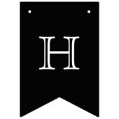 ハッピーバースデー3 – フォトブラック&ホワイト バンティングフラッグ (第2の旗)