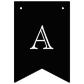 ハッピーバースデー3 – フォトブラック&ホワイト バンティングフラッグ (第3の旗)