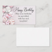 ハッピーバースデー3dカラフルバルーンスタイリッシュピンク ノートカード (正面/裏面)