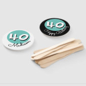 ハッピーバースデー40ティール（緑がかった色）名前をカスタムするハンドファン ハンドファン (組立なし)