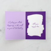 ハッピーバースデー40今日フォトパープルを追加 カード (内部)