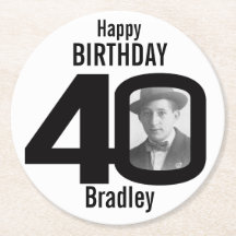 ハッピーバースデー40名とフォト紙コースター