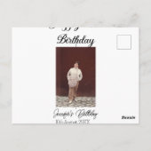 ハッピーバースデー40周年 フォト モダン シンプル ミニマル ポストカード (裏面)