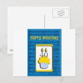 ハッピーバースデー40日 ポストカード (正面/裏面)