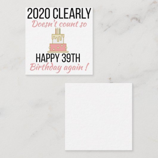 ハッピーバースデー40歳おもしろい誕生日カード エンクロージャーカード