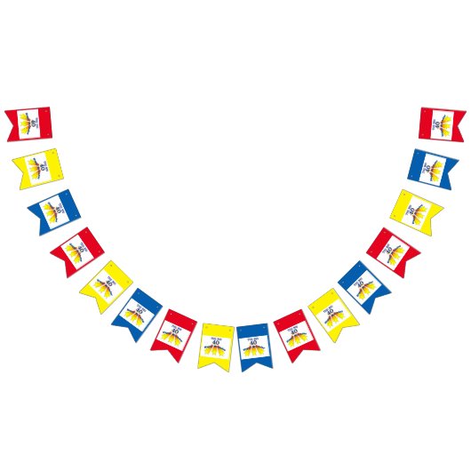 ハッピーバースデー40歳 バンティングフラッグ (全)