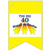 ハッピーバースデー40歳 バンティングフラッグ (第2の旗)