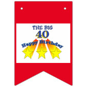 ハッピーバースデー40歳 バンティングフラッグ (第1の旗)
