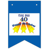 ハッピーバースデー40歳 バンティングフラッグ (第3の旗)