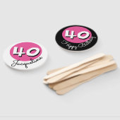 ハッピーバースデー40thピンク名前をカスタムするハンドファン ハンドファン (組立なし)