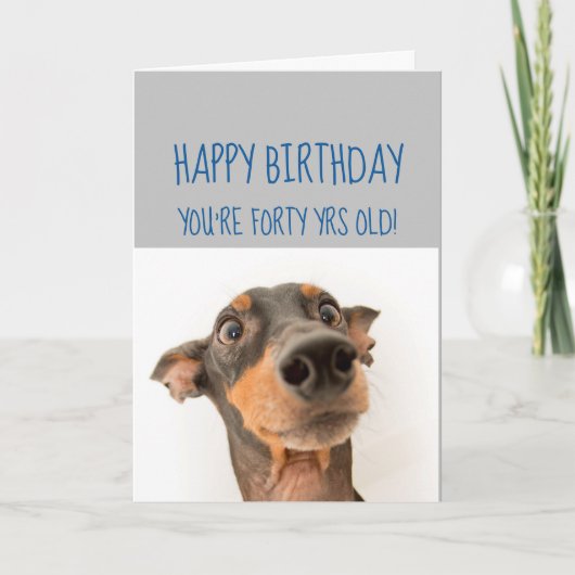 ハッピーバースデー40th若いおもしろいを探す秘訣 カード (正面)
