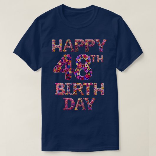 ハッピーバースデー48日 Tシャツ (デザイン正面)