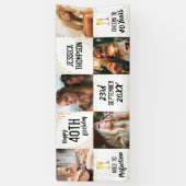 ハッピーバースデー5フォト大人 横断幕 (縦)