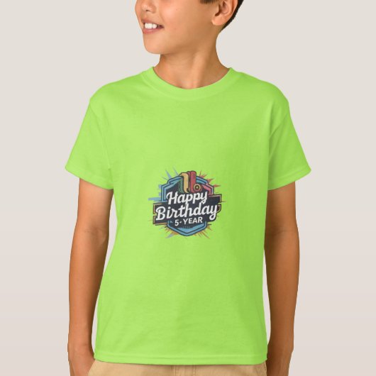 ハッピーバースデー5年Tシャツ Tシャツ (正面)