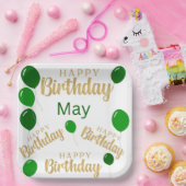 ハッピーバースデー5月の誕生日紙プレート ペーパープレート (パーティー)