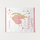 ハッピーバースデー5歳 お名前入り タペストリー (正面(横))