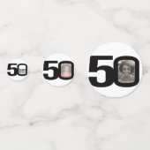 ハッピーバースデー50位名・写真紙紙吹雪 コンフェッティ (正面)