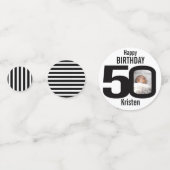 ハッピーバースデー50位名・写真紙紙吹雪 コンフェッティ (裏面)