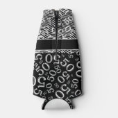 ハッピーバースデー50番目の数値パターン黒/白50 ボトルクーラー (裏面)