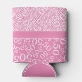 ハッピーバースデー50番目模様ピンク/白50 缶クーラー (裏面)