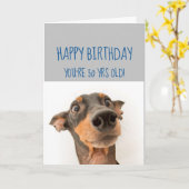 ハッピーバースデー50th若いおもしろいを探す秘訣 カード (黄色い花)