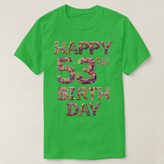ハッピーバースデー53日 Tシャツ (デザイン正面)