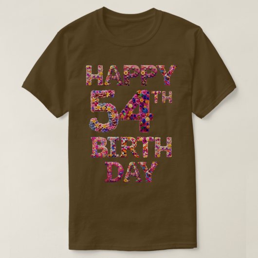 ハッピーバースデー54日 Tシャツ (デザイン正面)
