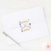 ハッピーバースデー6月の誕生日ステッカー スクエアシール (封筒)