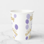 ハッピーバースデー6月の誕生日紙カップ 紙コップ (左)