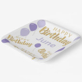 ハッピーバースデー6月の誕生日紙プレート ペーパープレート (傾斜あり)