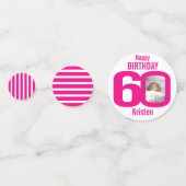 ハッピーバースデー60位写真白番 コンフェッティ (裏面)