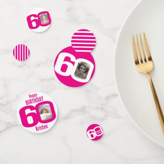 ハッピーバースデー60位写真白番 コンフェッティ (グループ)