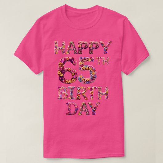 ハッピーバースデー65日 Tシャツ (デザイン正面)