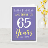 ハッピーバースデー65歳 カード (黄色い花)